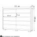 Cômoda para Quarto 10 Gavetas 151cm Duetto Branco - Albatroz