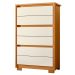 Cômoda para Quarto 6 Gavetas MDP Duo Cinamomo/Off White
