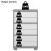 Cômoda para Quarto 6 Gavetas MDP Duo Cinamomo/Off White