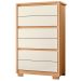 Cômoda para Quarto 6 Gavetas MDP Duo Freijo/Off White