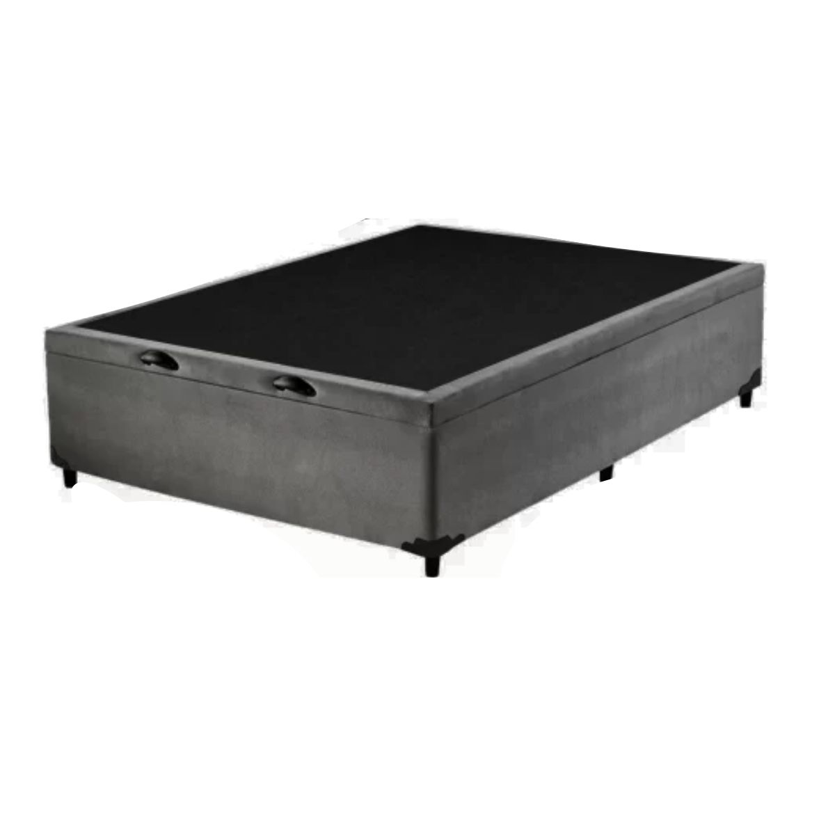 Cama Box Baú Casal com 48cm de altura -  Super Reforçada - Suede