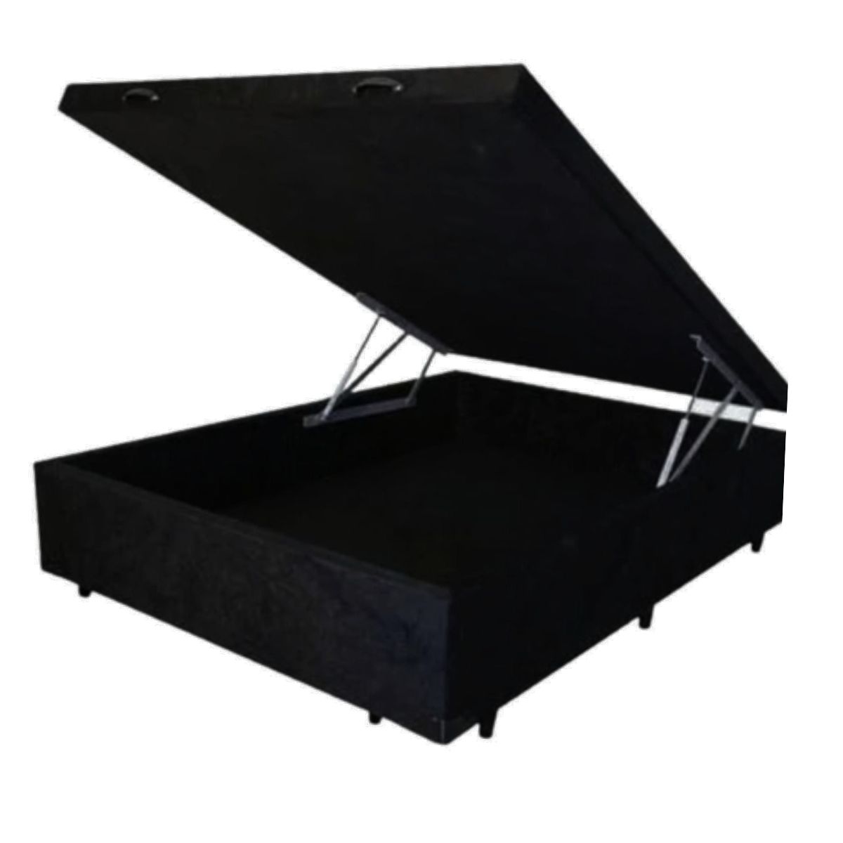 Cama Box Baú Casal com 48cm de altura -  Super Reforçada - Suede