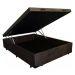 Cama Box Baú Casal com 48cm de altura -  Super Reforçada - Suede