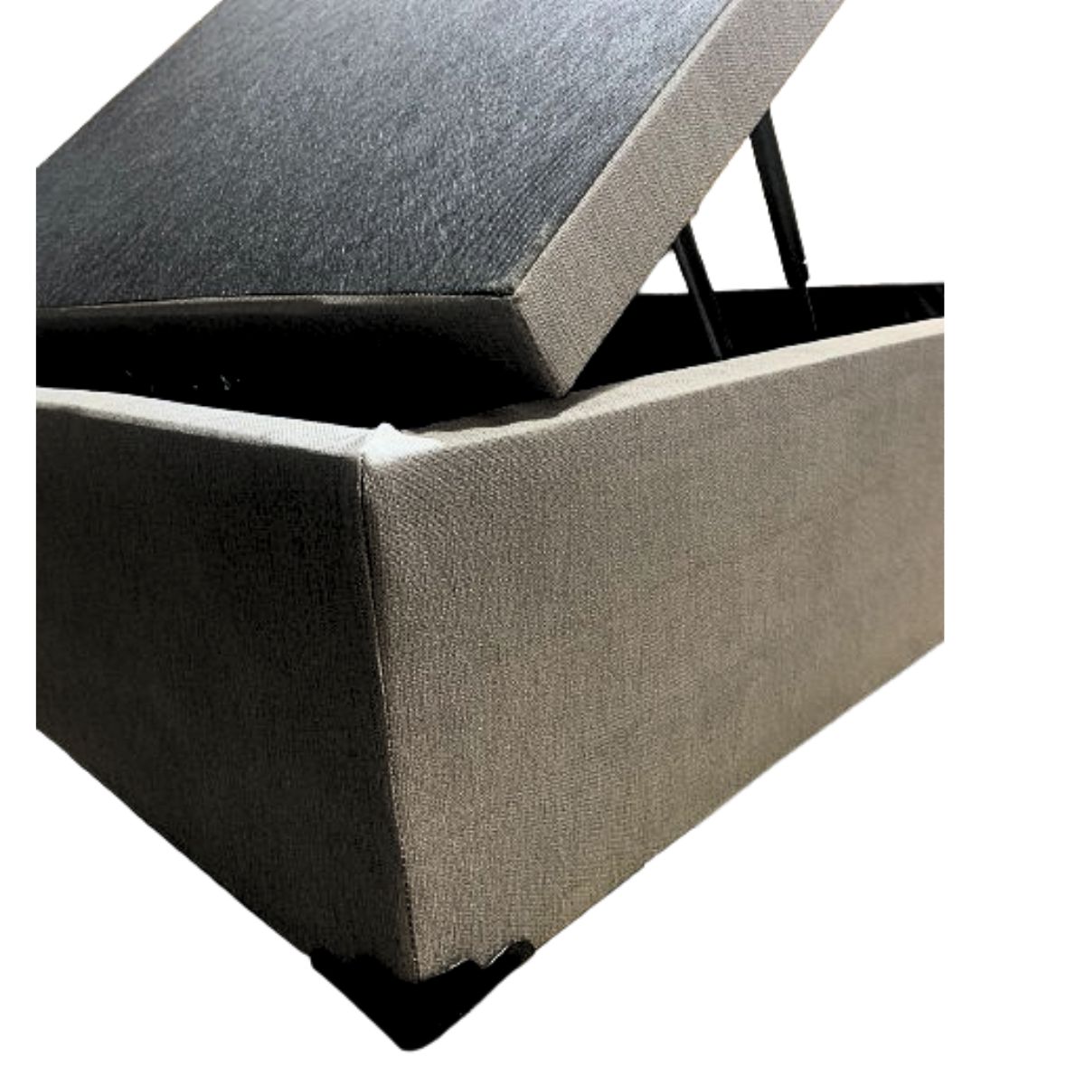Cama Box Baú Casal com 48cm de altura -  Super Reforçada. Corino Linho