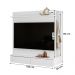 Closet com Painel Wave 108cm 2 Gavetas e Cabideiro Branco