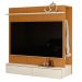 Closet com Painel Wave 108cm 2 Gavetas e Cabideiro Cinamomo/Off White