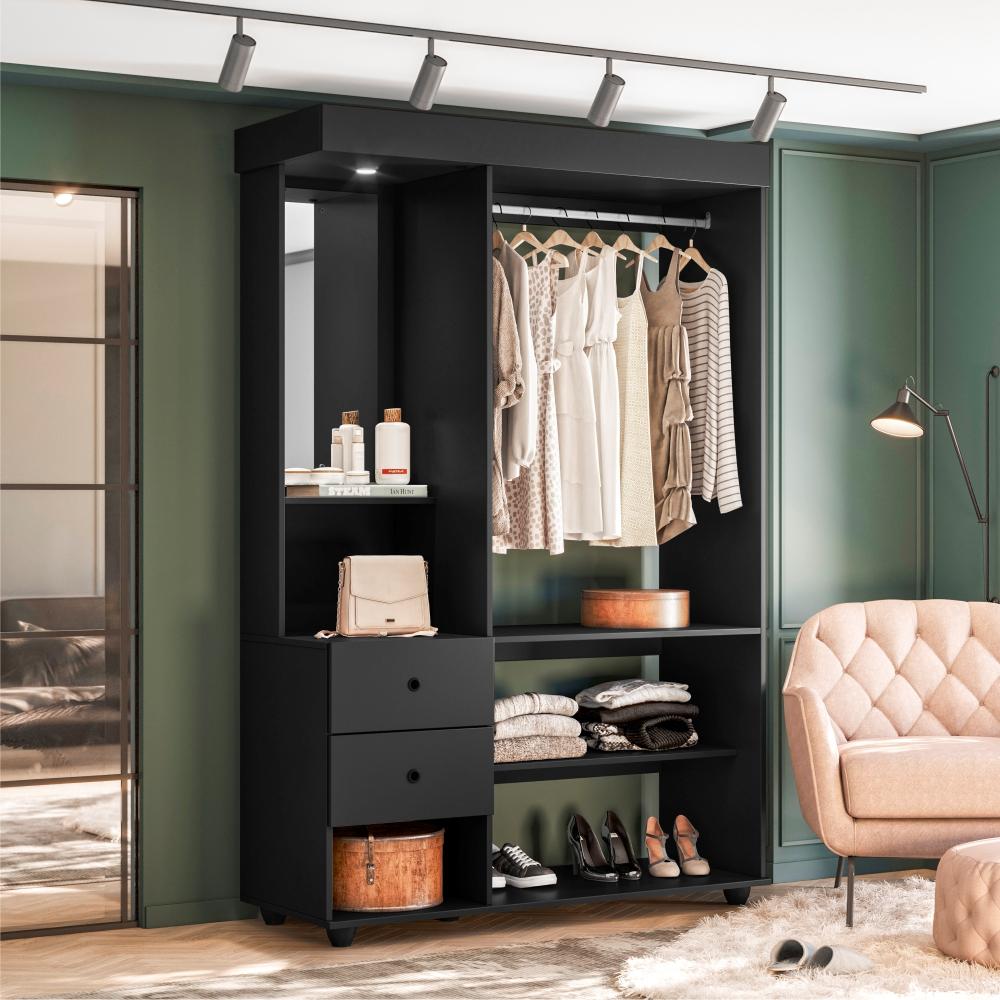 Closet e Camarim Mesquite Preto Fosco Liso