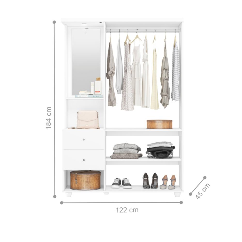 Closet e Camarim Wako Branco Fosco Liso
