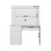Escrivaninha com Painel Doble Ripado 120cm 3 Gavetas Branco
