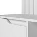 Escrivaninha com Painel Doble Ripado 120cm 3 Gavetas Branco