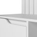 Escrivaninha com Painel até 42" Ripada 3 Gavetas Noble Branco