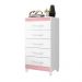 Gaveteiro Fenix Branco Flex Titanium Azul Rosa 5 Gavetas