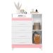 Gaveteiro Lee Branco Rosa Titanium Azul com Porta