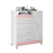 Gaveteiro Lee Branco Rosa Titanium Azul com Porta