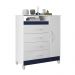Gaveteiro Lee Branco Titanium Azul Rosa  com Porta