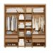 Guarda Roupa 2 Portas com Espelho Vivvare Nature/Titanium/Branco Fosco Liso
