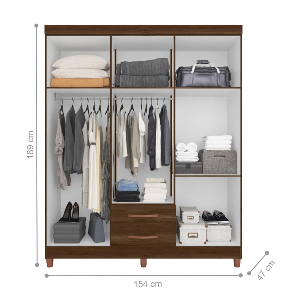 Guarda Roupa Casal Aludra Cedro