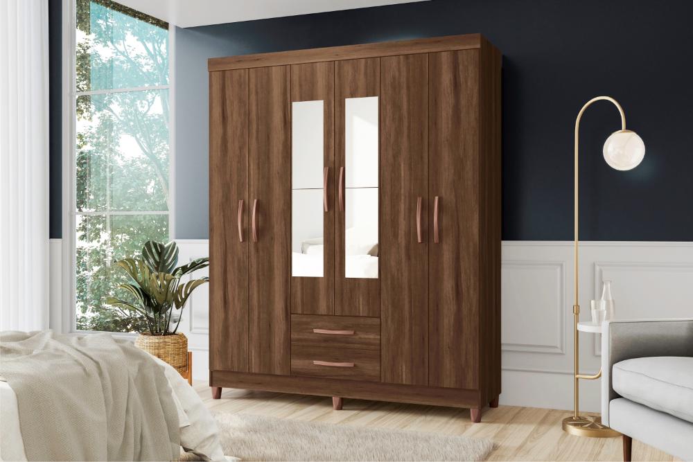 Guarda Roupa Casal Aludra Cedro