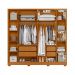 Guarda Roupa Deville 237cm 6 Portas 4 Gavetas c/ Pés Cinamomo