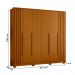 Guarda Roupa Deville 237cm 6 Portas 4 Gavetas c/ Pés Cinamomo