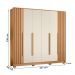 Guarda Roupa Deville 237cm 6 Portas 4 Gavetas c/ Pés Freijo/Off White