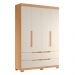 Guarda Roupa Doble Quarto Com 4 Portas e 4 Gavetas Freijo/Off White