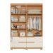 Guarda Roupa Doble Quarto Com 4 Portas e 4 Gavetas Freijo/Off White