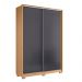 Guarda Roupa Frizatto Com 2 Portas de Correr e 3 Gavetas Freijo/Off White/Titanium
