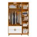 Guarda Roupa Ipê 3 Portas 2 Gavetas com Pés Madeira Maciça Cinamomo/Branco