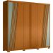 Guarda Roupa Ouro Verde Quarto Com 6 Portas e 4 Gavetas Cinamomo/Salvia