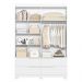 Guarda Roupa Solteiro 160cm 4 Portas Doble Branco - Albatroz