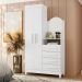 Guarda-Roupa Solteiro com Cômoda Capri 2 Portas Branco