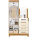 Guarda-Roupa Solteiro com Cômoda Capri 2 Portas Carvalho Grife/Off White