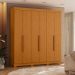 Guarda Roupa Vinci 200cm 6 Portas 3 Gavetas com Pés Cinamomo