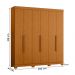 Guarda Roupa Vinci 200cm 6 Portas 3 Gavetas com Pés Cinamomo