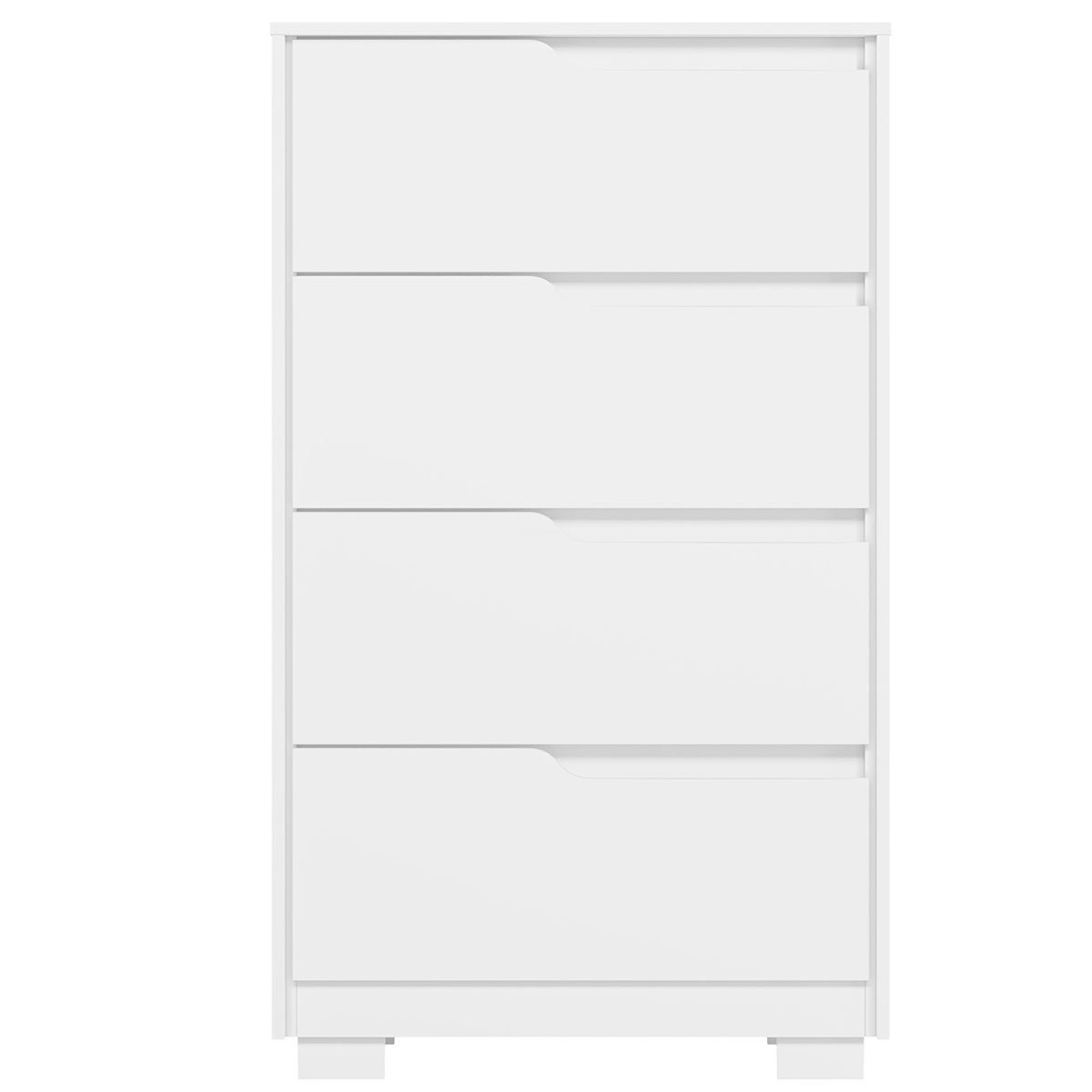 Kit Cômoda 4 Gavetas e Mesa de Cabeceira Sara 2 Gavetas Flex Branco/Freijó