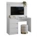 Mesa Escrivaninha 3 Gavetas Painel TV 40 Pol Doble Branco - Albatroz