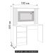 Mesa Escrivaninha 3 Gavetas Painel TV 40 Pol Doble Branco - Albatroz