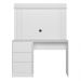 Mesa Escrivaninha 3 Gavetas Painel TV 40 Pol Doble Branco - Albatroz