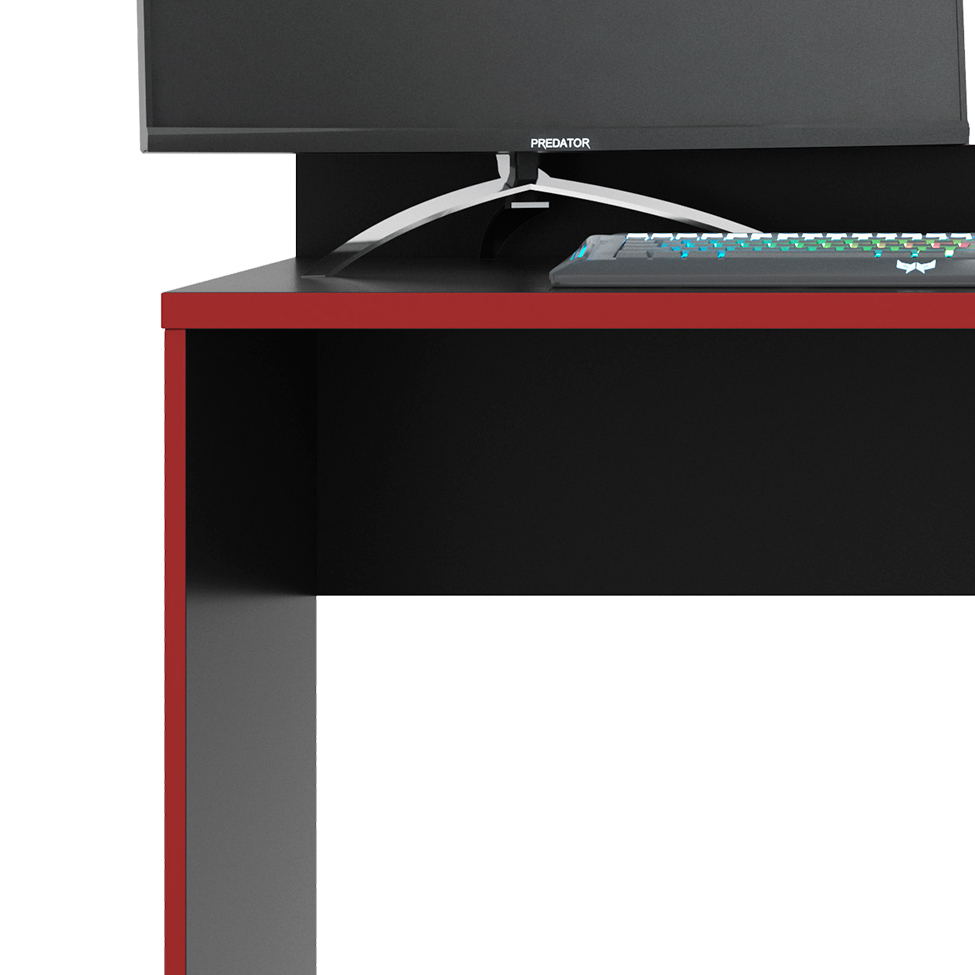 Mesa Gamer Play Preta e Vermelha
