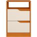 Mesa de Cabeceira 2 Gavetas Sara Flex Cinamomo/Off White
