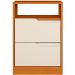 Mesa de Cabeceira 2 Gavetas Sara Flex Cinamomo/Off White