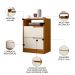 Mesa de Cabeceira 2 Gavetas Sole Flex Cinamomo/Off White - Albatroz