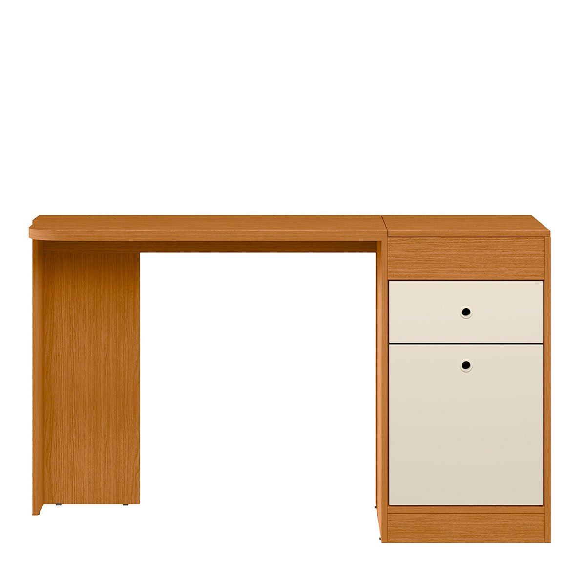 Penteadeira Camarim com Gaveta e Espelho Desire  Cinamomo/Off White