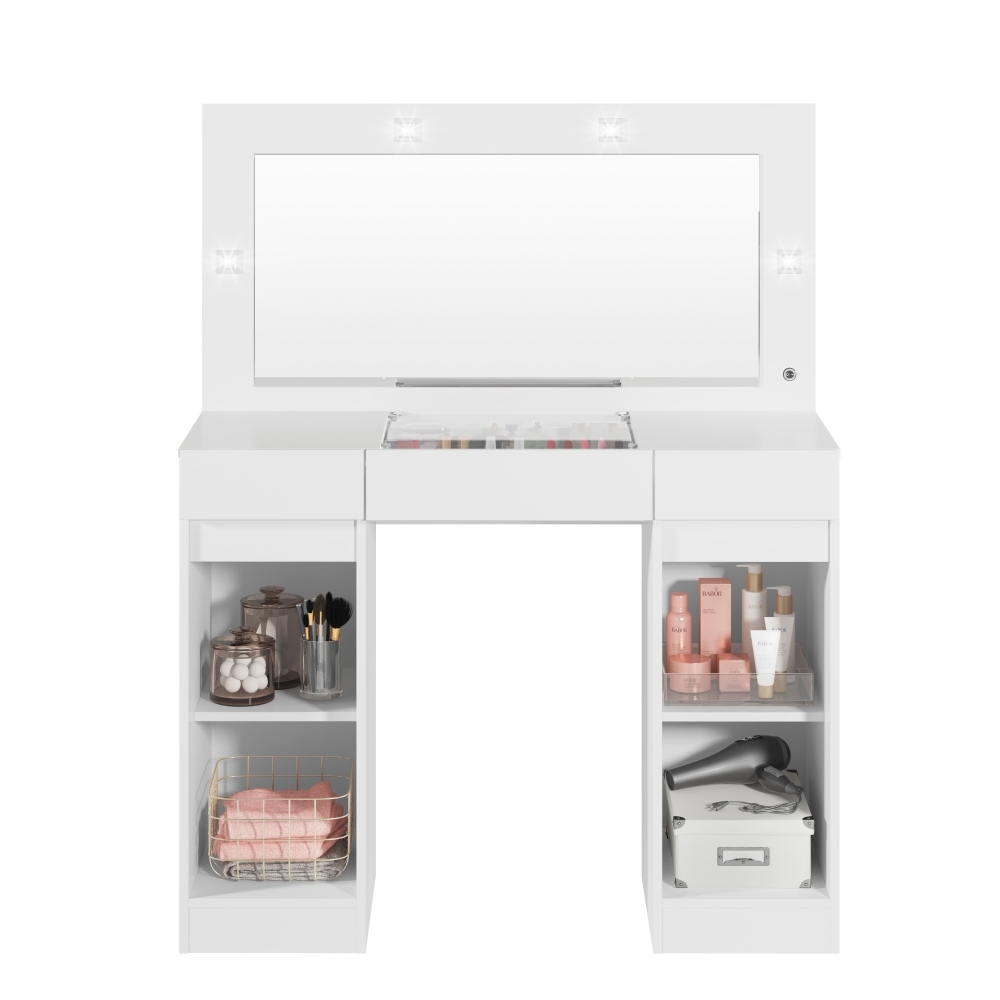 Penteadeira Carina Branco 4 Leds