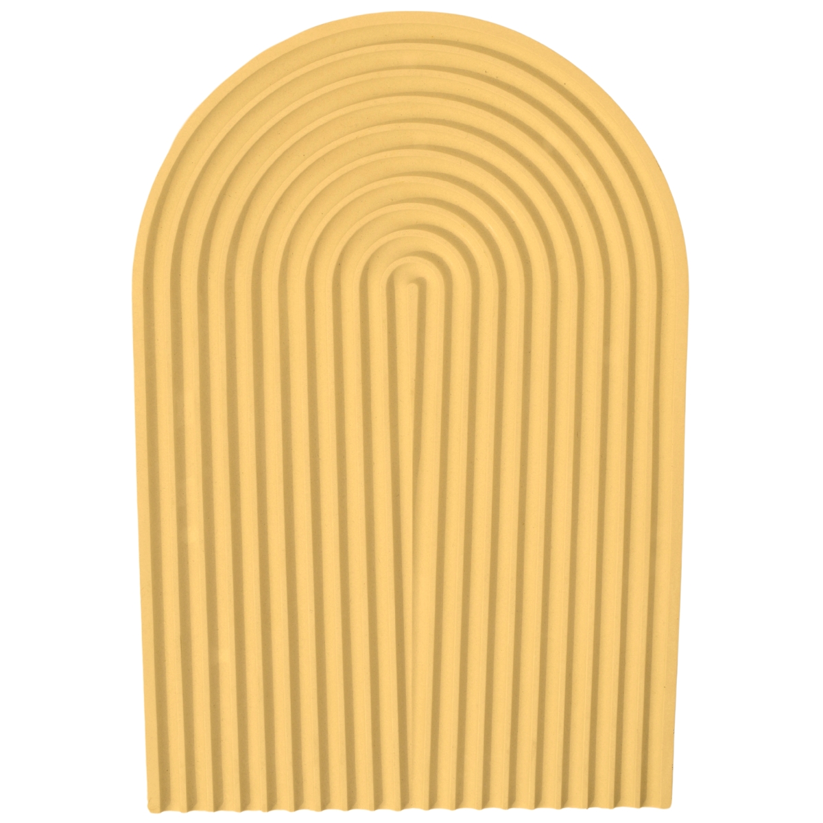 Bandeja Decorativa Arco 19cm em Cimento Artesanal - Amarelo