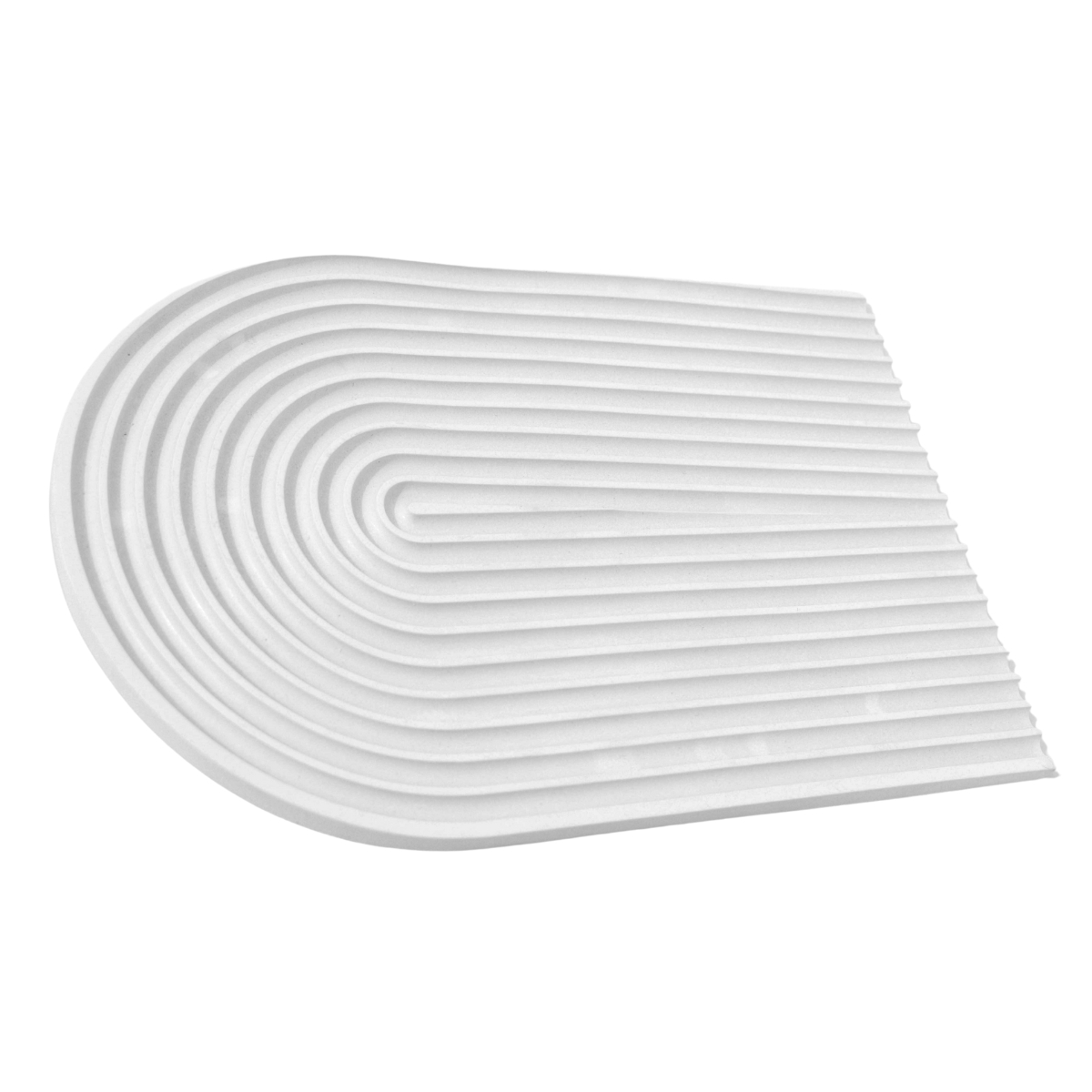 Bandeja Decorativa Arco 19cm em Cimento Artesanal - Branco