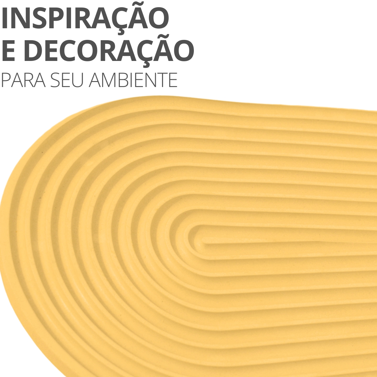 Bandeja Decorativa Arco 19cm em Cimento Artesanal - Cinza