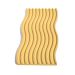 Bandeja Decorativa Ondas Artesanal M 25x12cm Em Resina Mineral - Amarelo