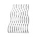 Bandeja Decorativa Ondas Artesanal M 25x12cm Em Resina Mineral - Branco